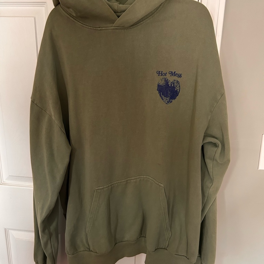 Hot Mess Olive Green Men’s Hoodie Sweatshirt